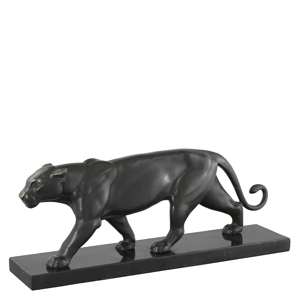 EICHHOLTZ SKULPTUR PANTHER AUF MARMORSOCKEL 109572