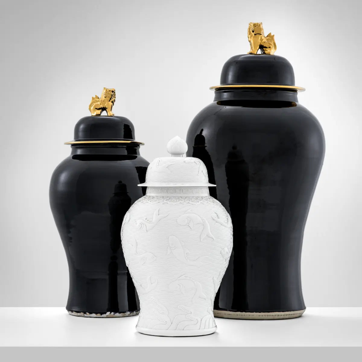 EICHHOLTZ VASE GOLDEN DRAGON L 110687