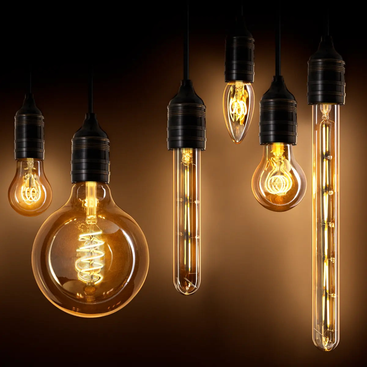 EICHHOLTZ LED BULB GOLDLINE TUBULAR 6W E27 4ER SET 111179