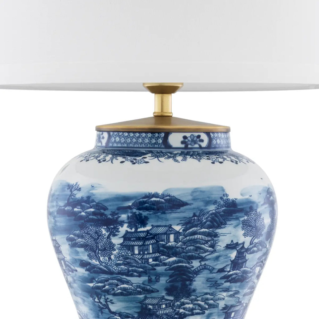 EICHHOLTZ TISCHLEUCHTE CHINESE BLUE 112085