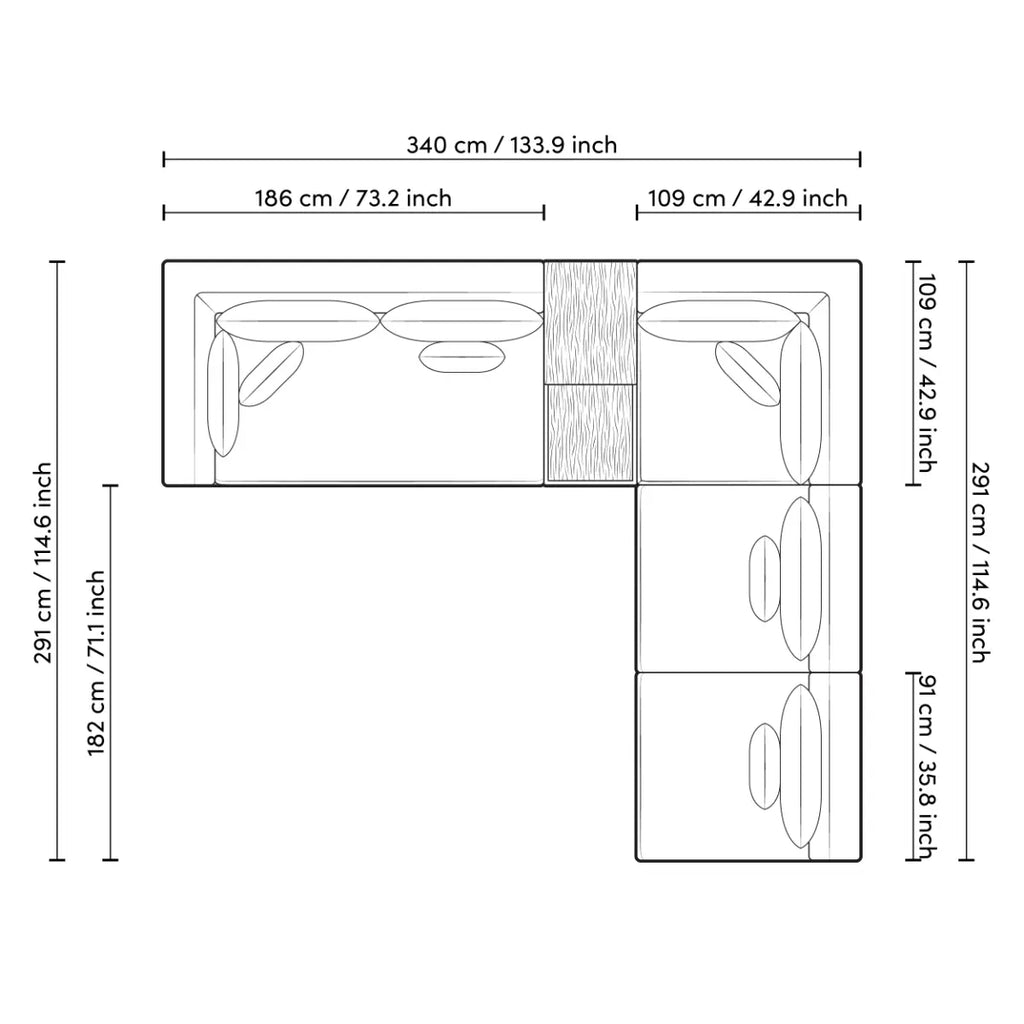 EICHHOLTZ SOFA ENDLESS 114824