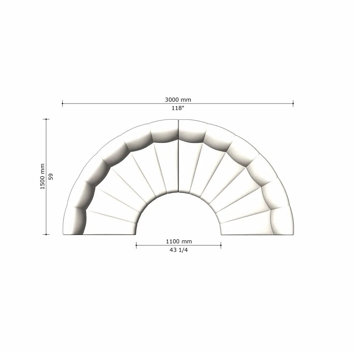 EICHHOLTZ MODULARES SOFA HIGHLANDO ECKMODUL 115097