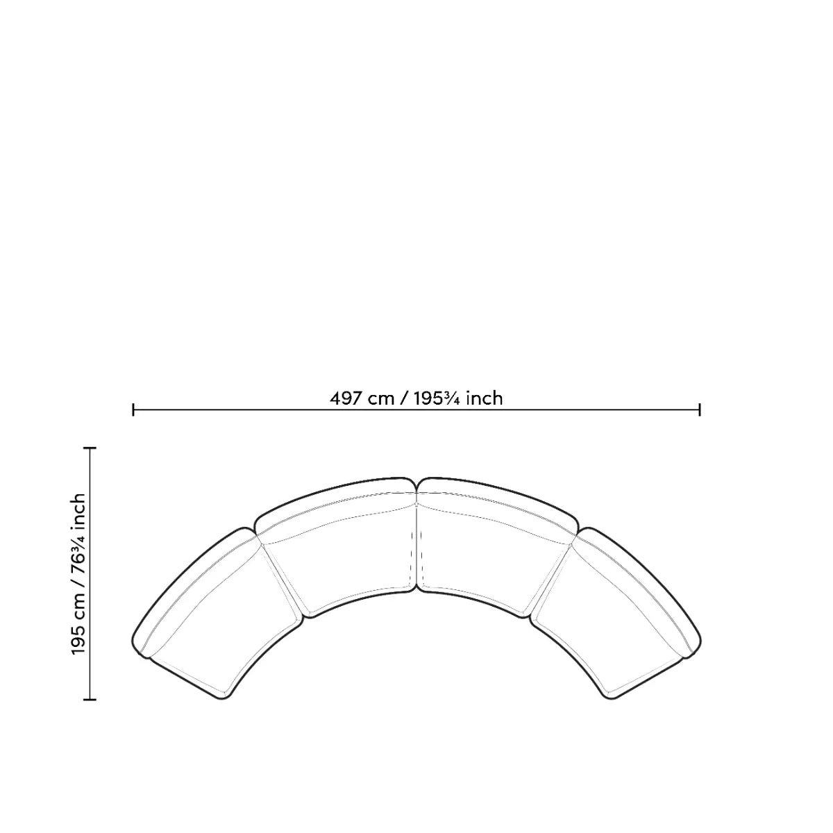 EICHHOLTZ MODULARES SOFA GRAND AVENUE MITTLERES MODUL 118853