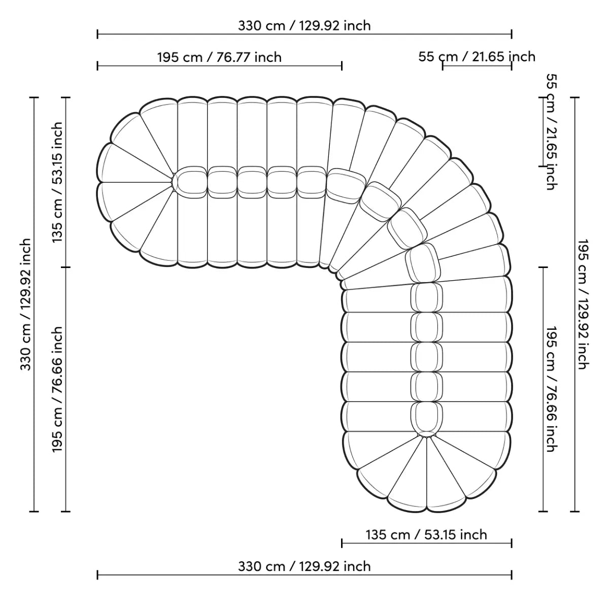 EICHHOLTZ SOFA ALISON 119037