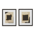 EICHHOLTZ KUNSTDRUCKE CREASED UMBER VON VANNA LAM 2ER SET 119748