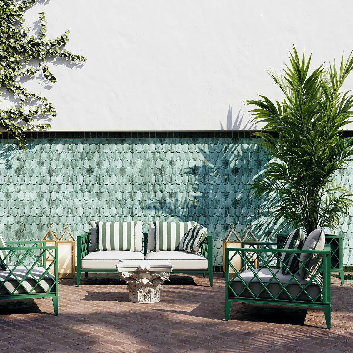 EICHHOLTZ OUTDOOR SOFA OCEAN CLUB S 119907