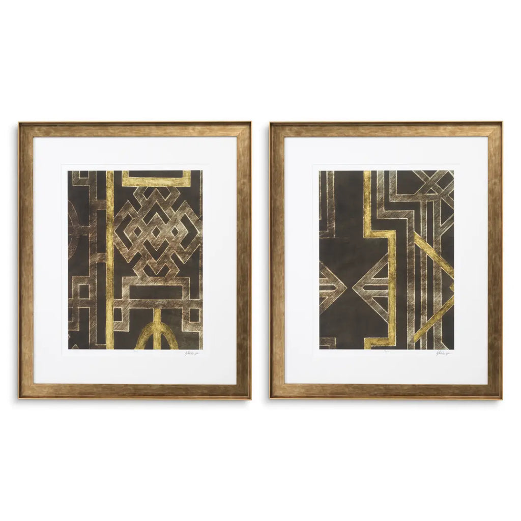 EICHHOLTZ KUNSTDRUCKE TRELLIS PATTERN VON ETHAN HARPER I 2er-Set 120718