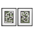 EICHHOLTZ KUNSTDRUCKE WINDOW TRELLIS VON MICHAEL WILLETT 2ER SET 120719