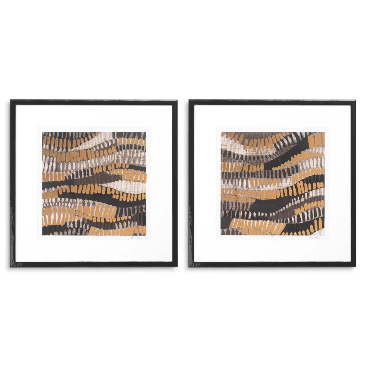 EICHHOLTZ KUNSTDRUCKE METALLIC UNDULATION VON JUNE ERICA VESS 2ER SET 120721