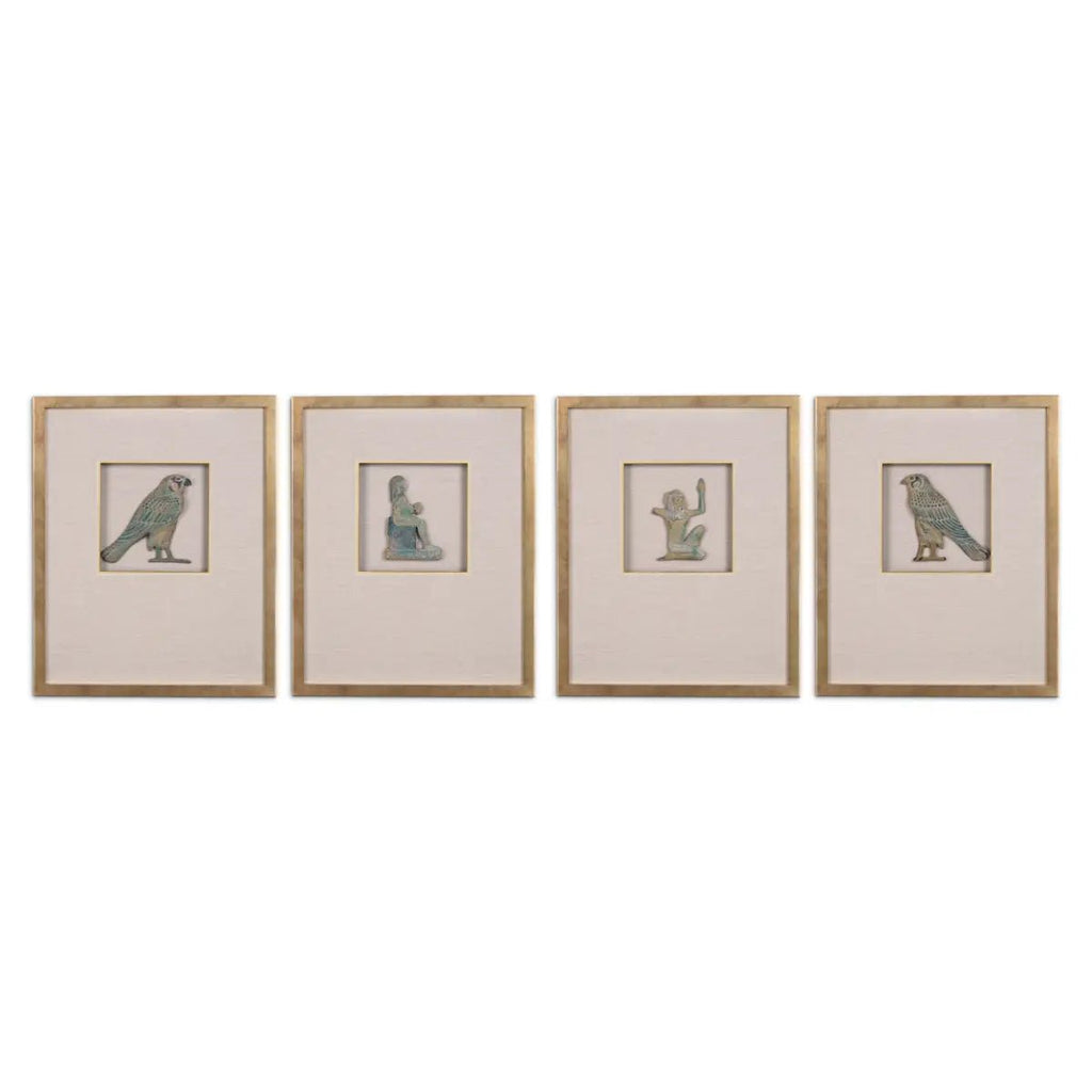 EICHHOLTZ WANDOBJEKT INTARSIENKUNST HERMOPOLIS 4er-Set TM0165