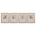 EICHHOLTZ WANDOBJEKT INTARSIENKUNST HERMOPOLIS 4ER SET TM0165