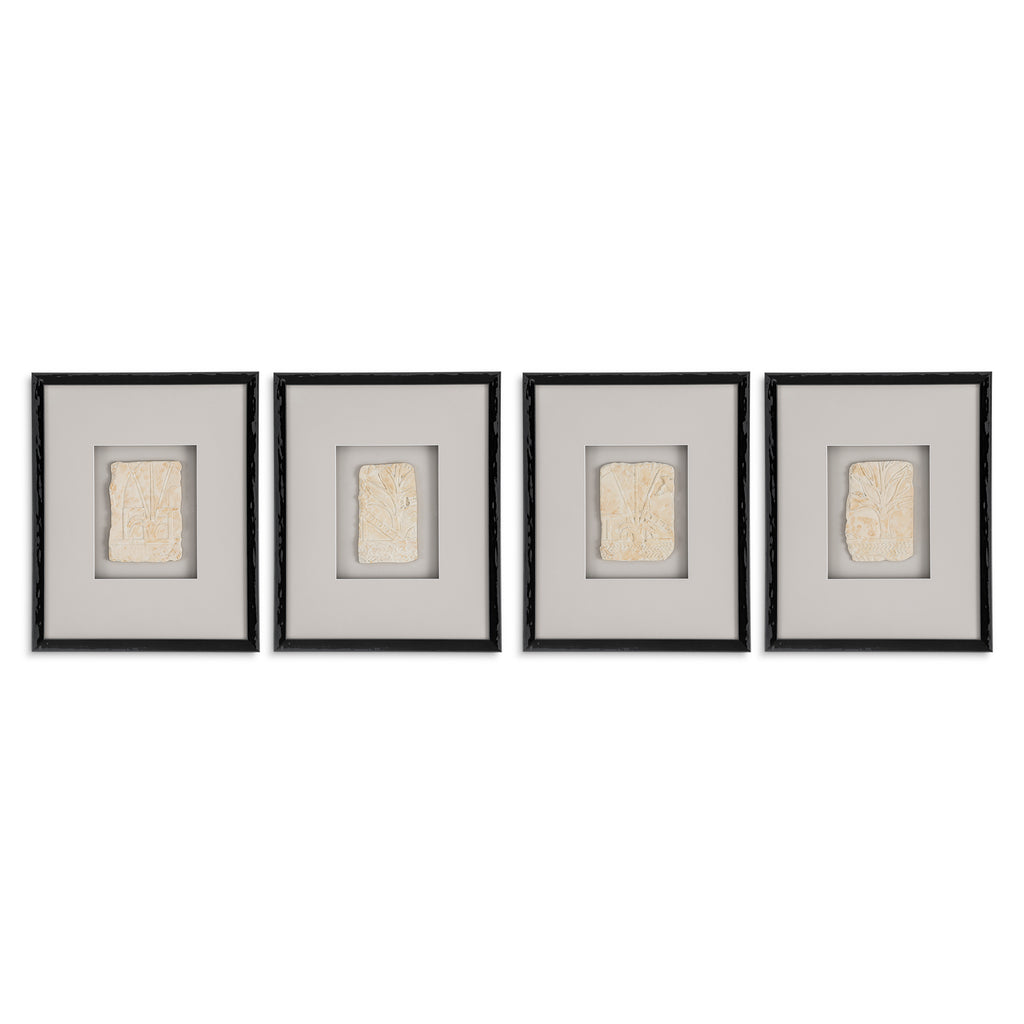 EICHHOLTZ WANDOBJEKT INTARSIENKUNST HATSHEPSUT 4ER SET TM0330 AUSSTELLUNGSSTÜCK