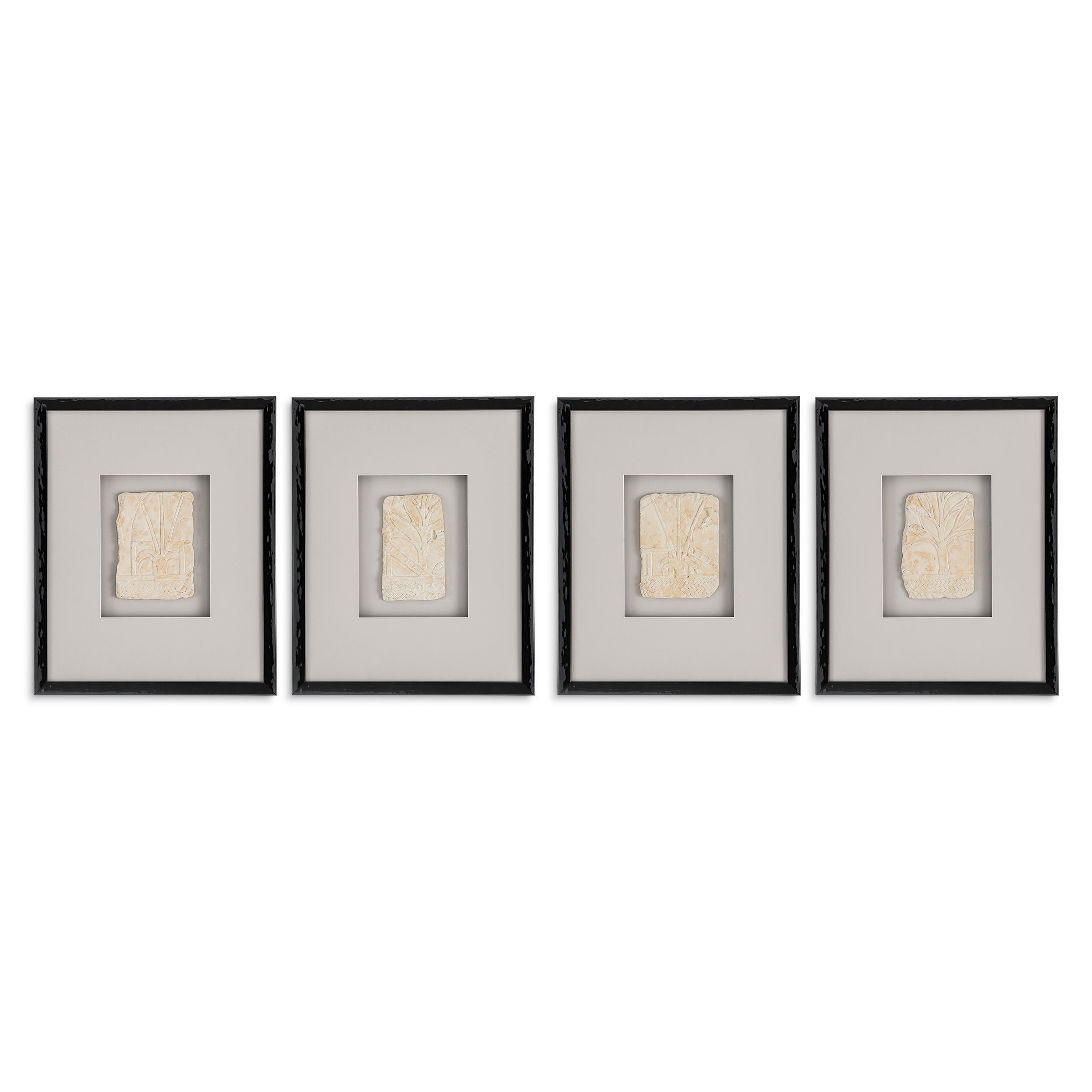 EICHHOLTZ WANDOBJEKT INTARSIENKUNST HATSHEPSUT 4ER SET TM0330 AUSSTELLUNGSSTÜCK